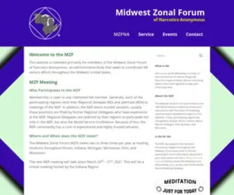 MZfna.org(Midwest Zonal Forum) Screenshot