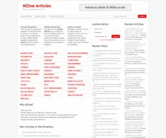 Mzine.co.uk(MZine Articles UK) Screenshot