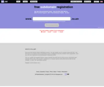 NA.am(Free Domain Names with full DNS control. Get Your Free Domain Name) Screenshot