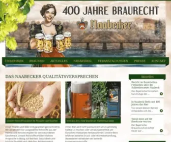 Naabecker.de(Schlossbrauerei Naabeck) Screenshot