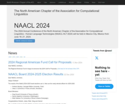 Naacl.org(North American Chapter of the ACL (Association for Computational Linguistics)) Screenshot