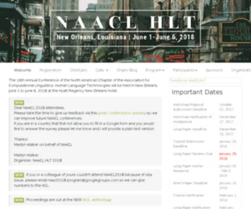 Naacl2018.org(Naacl 2018) Screenshot