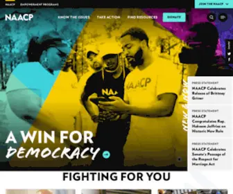 Naacp.org(The mission of the National Association for the Advancement of Colored People) Screenshot