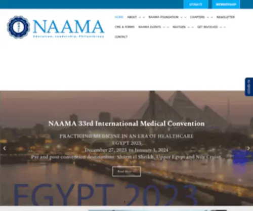 Naama.com(National Arab American Medical Association) Screenshot