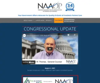 Naaop.com(National Association for the Advancement of Orthotics and Prosthetics (NAAOP)) Screenshot