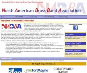 Nabba.org(North American Brass Band Association) Screenshot