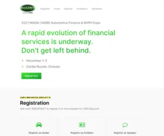 Nabdfinanceexpo.com(NABD Auto Finance Expo 2021) Screenshot