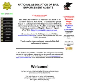 Nabea.org(The National Association Of Bail Enforcement Agents) Screenshot