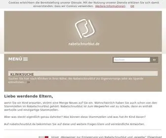 Nabelschnurblut.de(Informationen zur Einlagerung und Anwendung) Screenshot