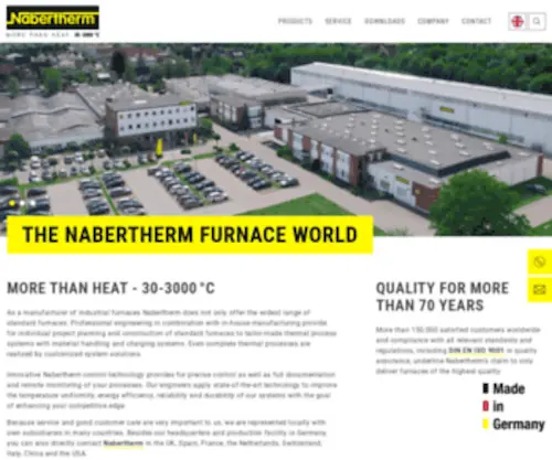 Nabertherm.nl(Nabertherm Industrie) Screenshot