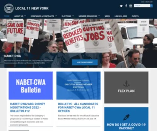 Nabetlocal11.org(Local 11 New York) Screenshot