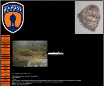 Nabigfootsearch.com(North America Bigfoot Search) Screenshot