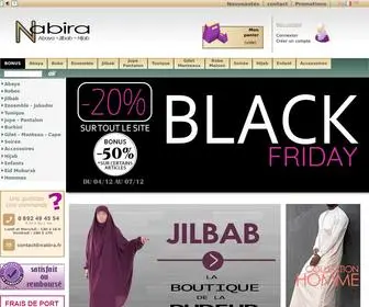 Nabira.fr(Abaya, Jilbab, Djellaba, Hijab) Screenshot