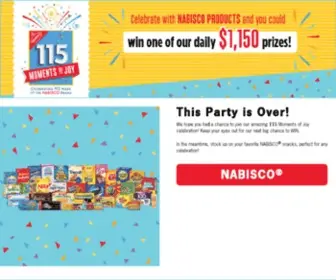 Nabisco.com(Delicious Appetizer) Screenshot