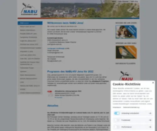 Nabu-Jena.de(Willkommen beim NABU KV Jena e.V) Screenshot