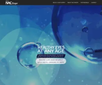 NaCDrops.com(N-Acetyl-Carnosine Antioxidant Eye Drops) Screenshot