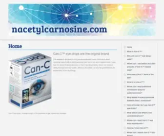 Nacetylcarnosine.com(N-acetylcarnosine) Screenshot