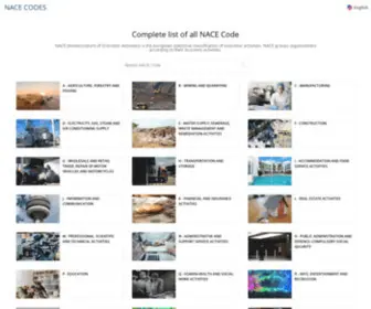 Nacev2.com(Complete list of all NACE Code) Screenshot