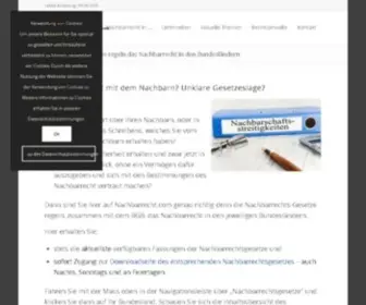 Nachbarrecht.com(Die Nachbarrechtsgesetze als PDF zum Download) Screenshot