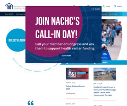 Nachc.com(This is the home page for the National Association of Community Health Centers. The NACHC) Screenshot
