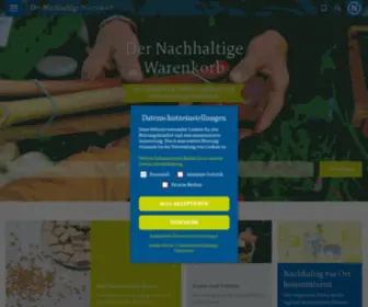 Nachhaltiger-Warenkorb.de(Ratgeber für umweltbewussten und sozialen Konsum) Screenshot