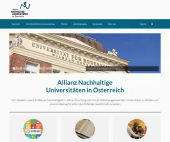 Nachhaltigeuniversitaeten.at(Universitäten university) Screenshot