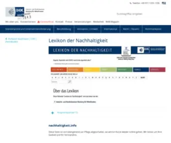 Nachhaltigkeit.info(Lexikon der Nachhaltigkeit) Screenshot