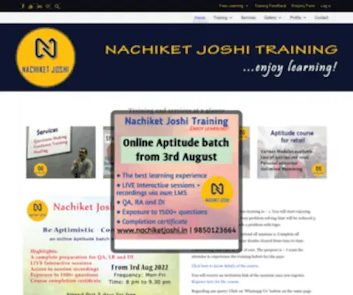 Nachiketjoshi.in(Nachiket Joshi Training) Screenshot