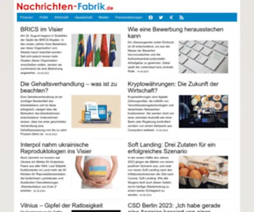 Nachrichten-Fabrik.de(Lesen, was wirklich wichtig ist) Screenshot