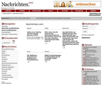 Nachrichten.com(Nachrichten Aktuelle Nachrichten im Internet) Screenshot
