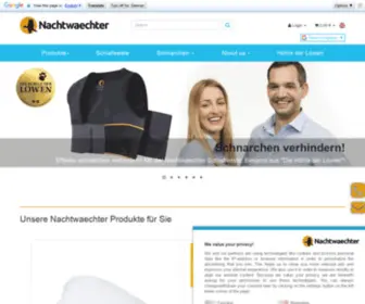 Nacht-Waechter.de(Schlafweste gegen Schnarchen) Screenshot