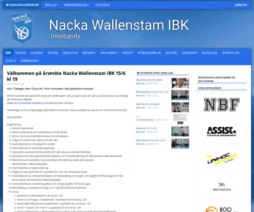 Nackaibk.se(Nacka Wallenstam IBK) Screenshot