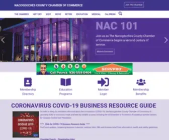 Nacogdoches.org(Nacogdoches County Chamber of Commerce) Screenshot