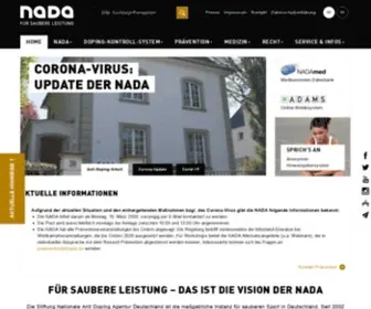 Nada-Bonn.de(NATIONALE ANTI DOPING AGENTUR DEUTSCHLAND) Screenshot