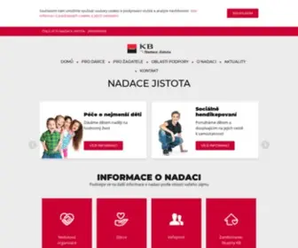 Nadacejistota.cz(Nadace Jistota) Screenshot