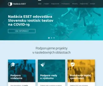 Nadaciaeset.sk(Nadácia ESET) Screenshot