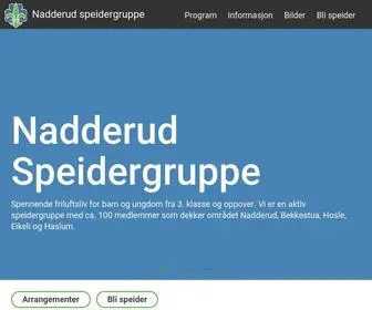 Nadderud.no(Nadderud speidergruppe) Screenshot