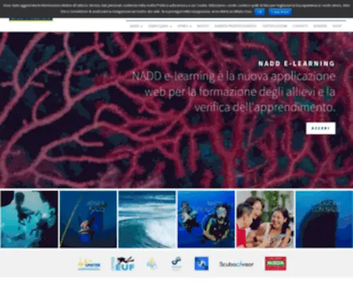 Naddeurope.com(NADD Global Diving Agency) Screenshot