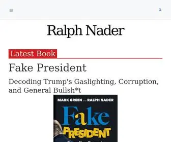 Nader.org(Ralph Nader) Screenshot