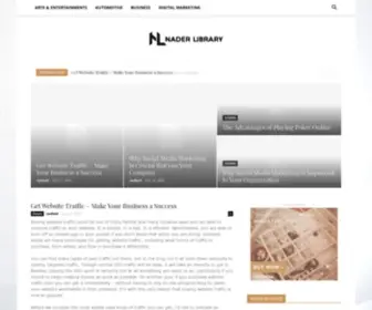 Naderlibrary.com(The view on online businesss) Screenshot