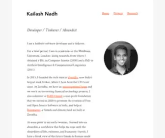 Nadh.in(Kailash Nadh) Screenshot