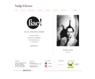 Nadjavilenne.com(Galerie Nadja Vilenne) Screenshot