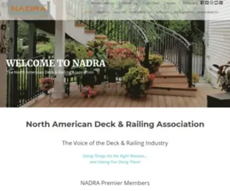 Nadra.com(North American Deck & Railing Association) Screenshot