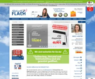 Naehwelt-Flach.de(Herzlich willkommen bei der Nähwelt Flach) Screenshot