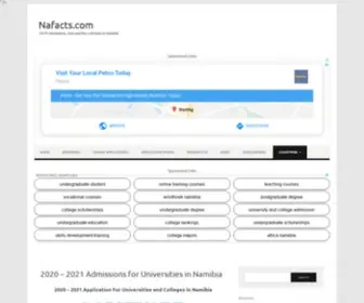 Nafacts.com(Admissions for Universities in Namibia) Screenshot