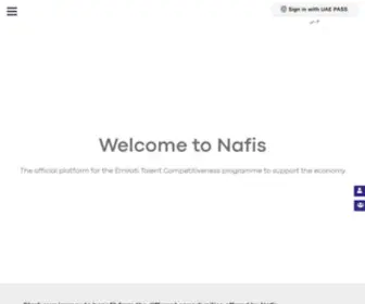 Nafis.gov.ae(The official platform for the emirati talent competitiveness program to support the economy) Screenshot