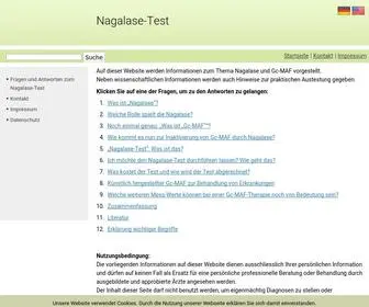 Nagalase-Test.de(Informationen zum Nagalase) Screenshot