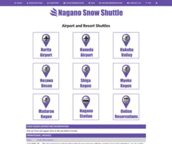 Naganosnowshuttle.com(Nagano Snow Shuttle) Screenshot