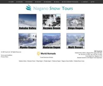 Naganosnowtours.com(Nagano Snow Tours) Screenshot