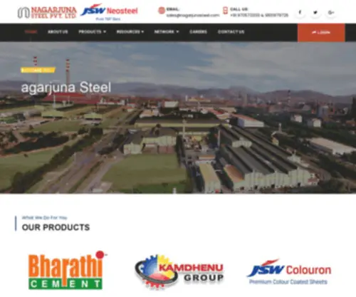 Nagarjunasteel.com(Nagarjuna Steel) Screenshot